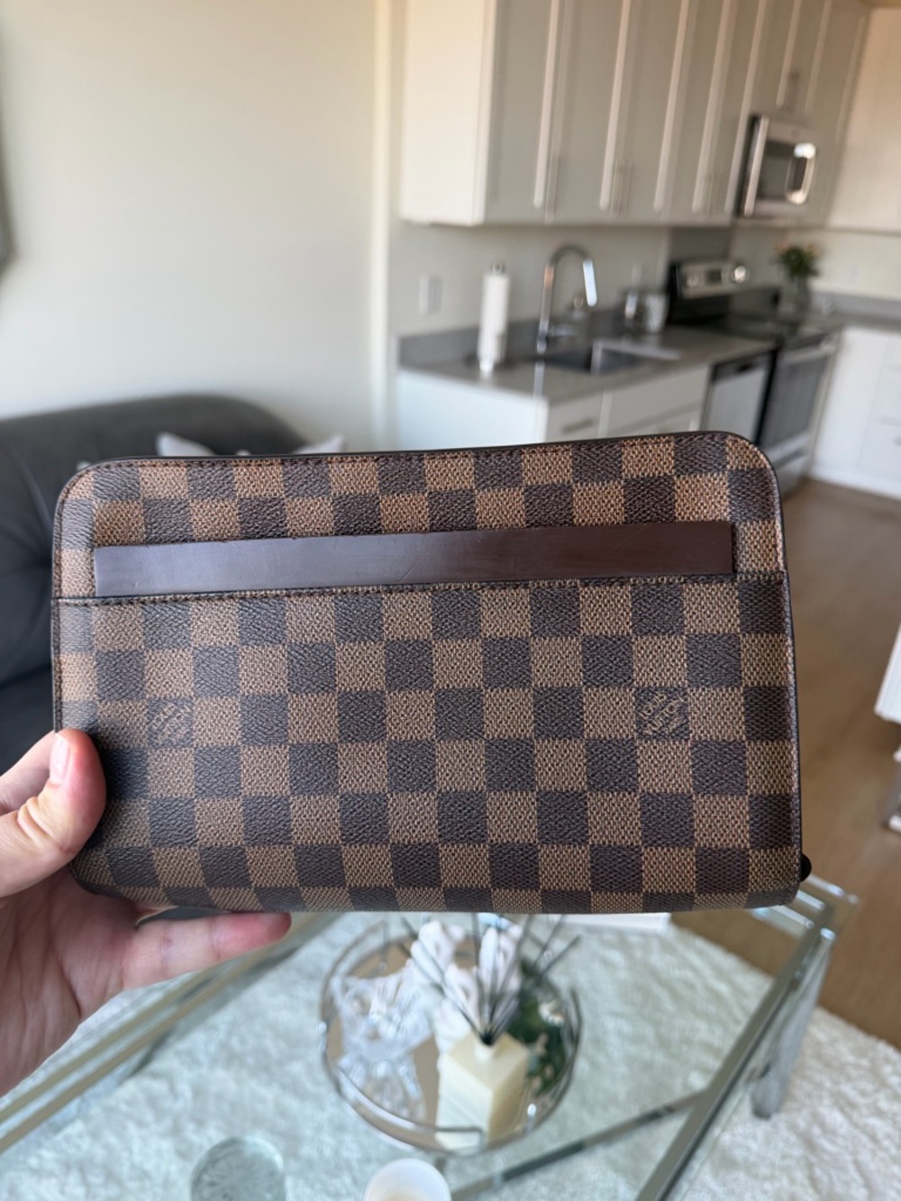 Louis Vuitton Damier Ebene Wristlet/Cosmetic Pouch - Picture 3 of 9